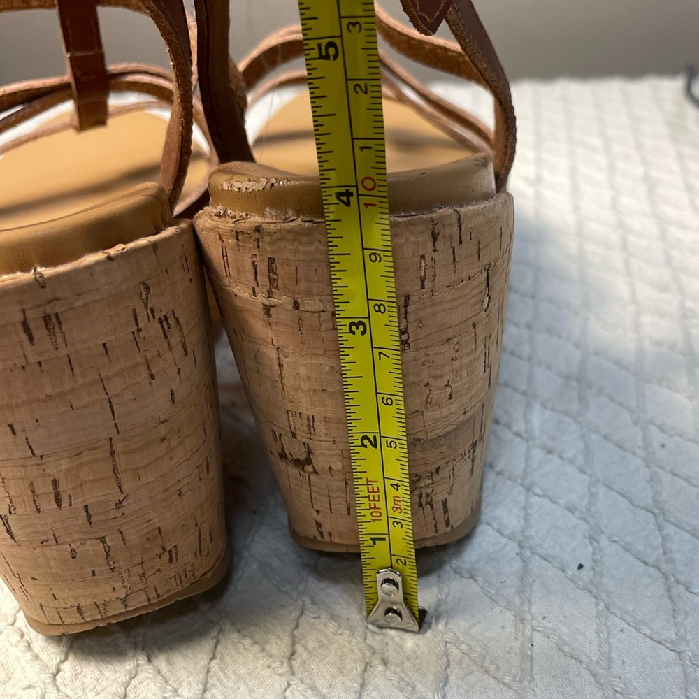 Brown Wedge Sandals - Picture 4 of 7